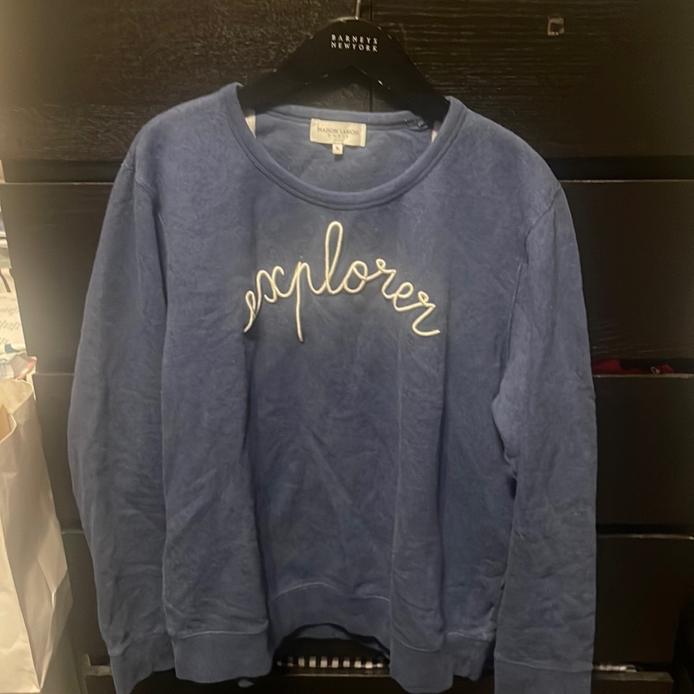 Maison Labiche Paris mens blue crewneck sweater
